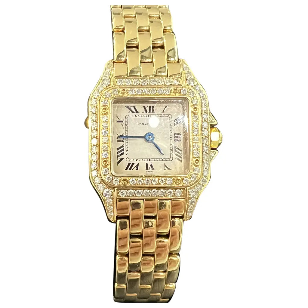 Montre femme luxe Or & Lunnetes diamond