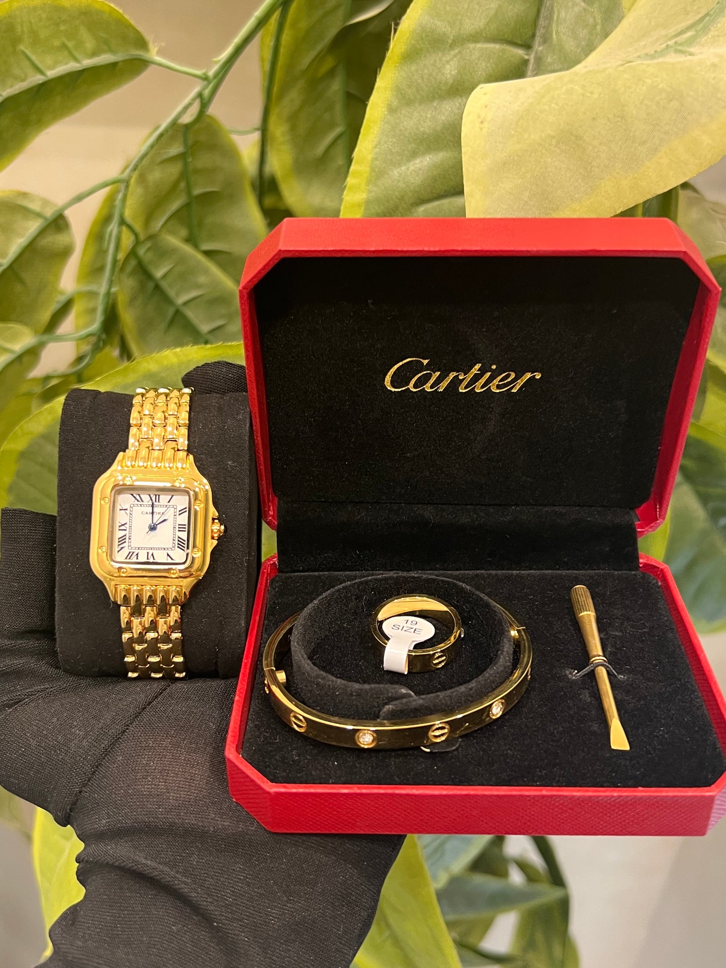 Pack Cartier Montre & trendy Bracelet Love 4 Diamond