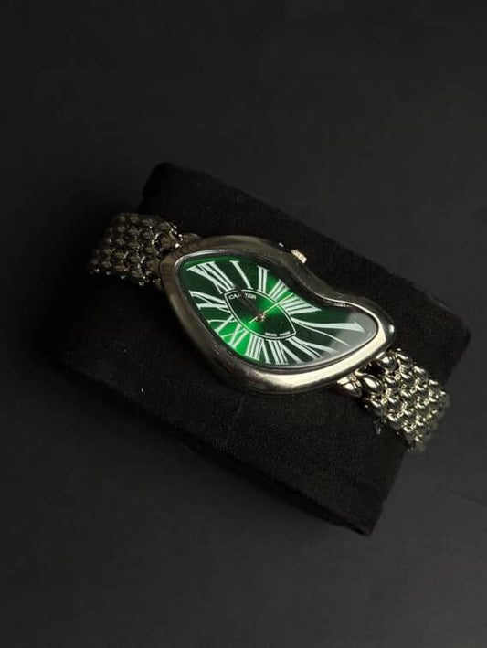 Montre luxe – Cadran Vert & Bracelet Acier Inoxydable