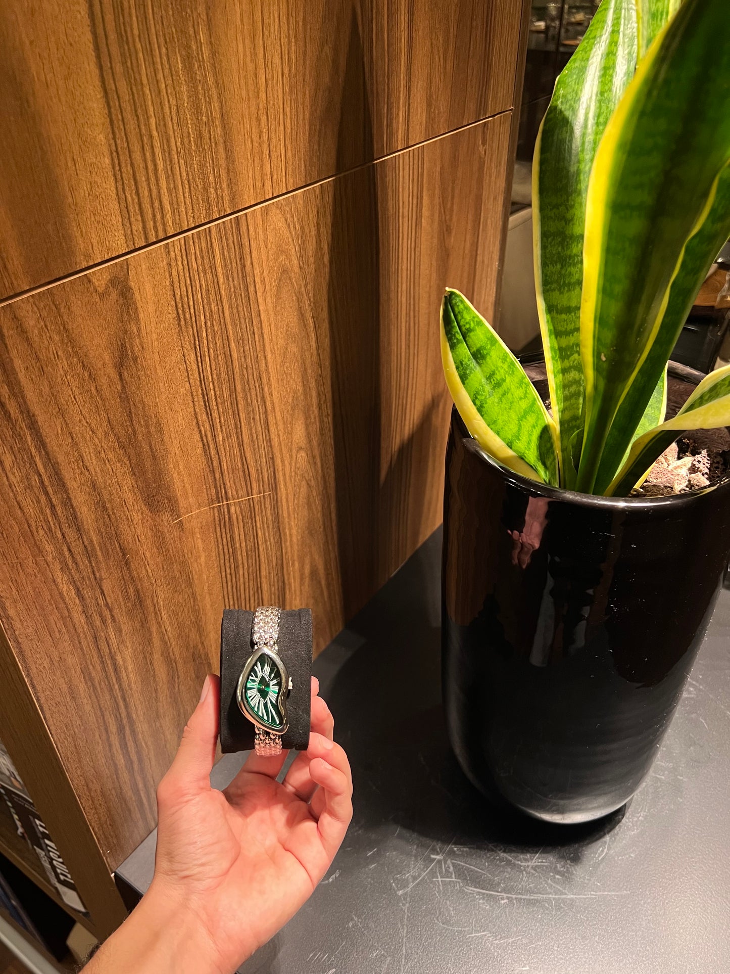 Montre luxe – Cadran Vert & Bracelet Acier Inoxydable