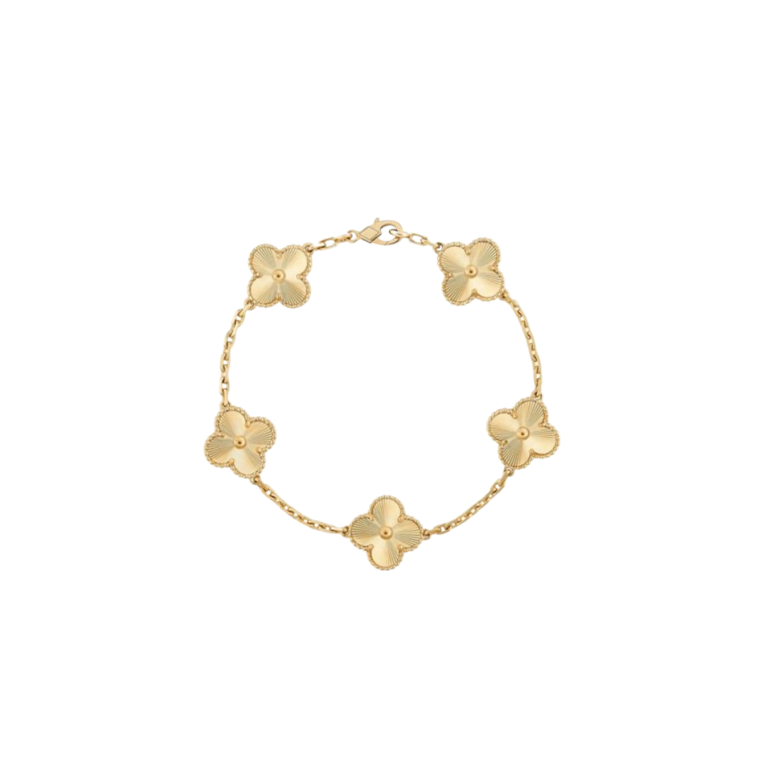 Bracelet Trèfle Doré Femme – Acier Inoxydable Luxe