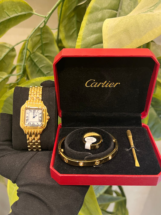 Pack Cartier Montre & trendy Bracelet Love 4 Diamond