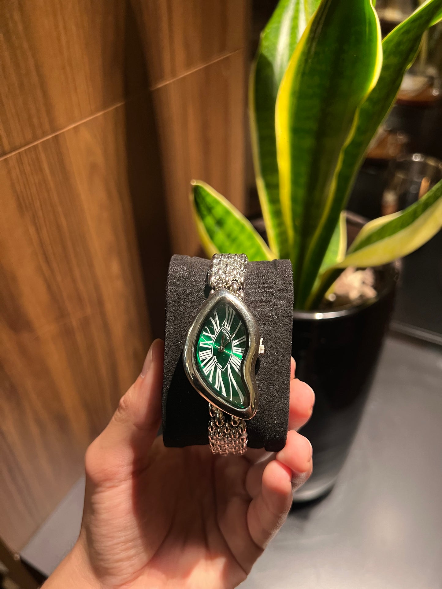 Montre luxe – Cadran Vert & Bracelet Acier Inoxydable