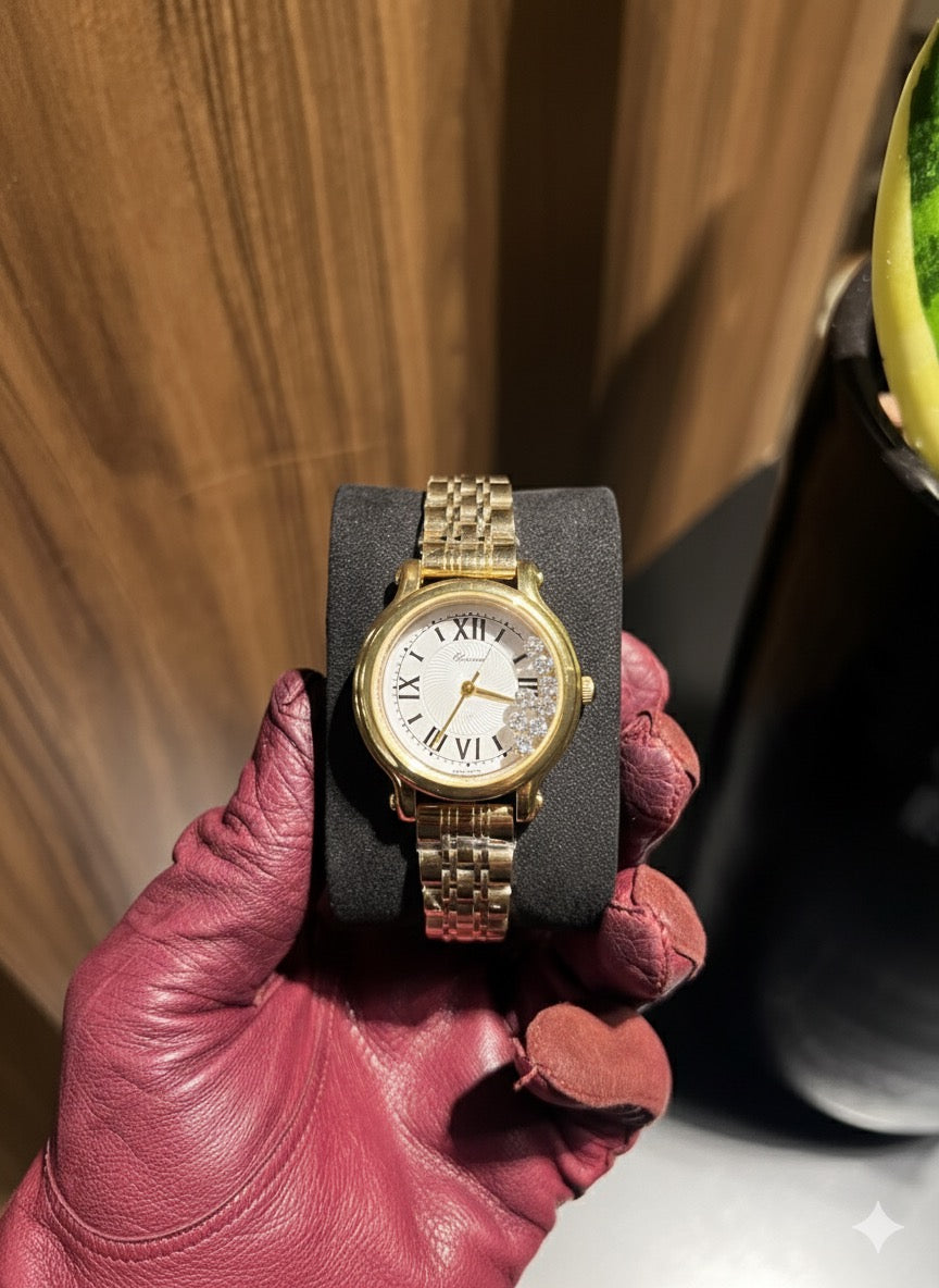 Chopard Montre luxe Happy Sports – Or Cadran Blanc