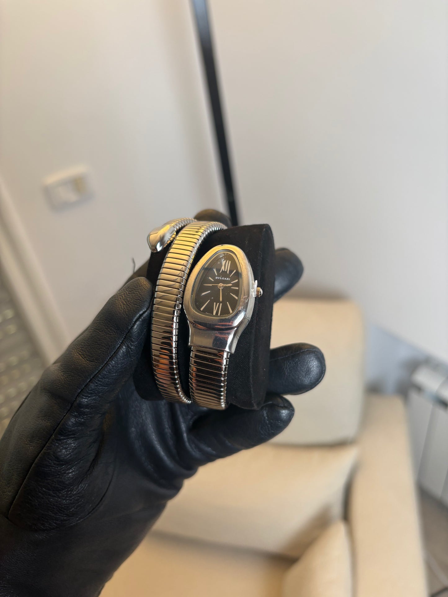 Bvlgari Serpenti Ladies Silver Face Watch