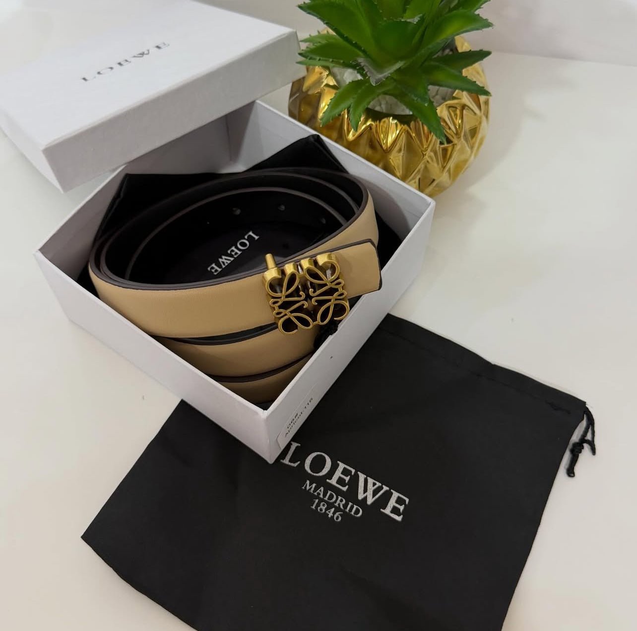 The Beige Minimal Belt - ABL MADEMOISELLE